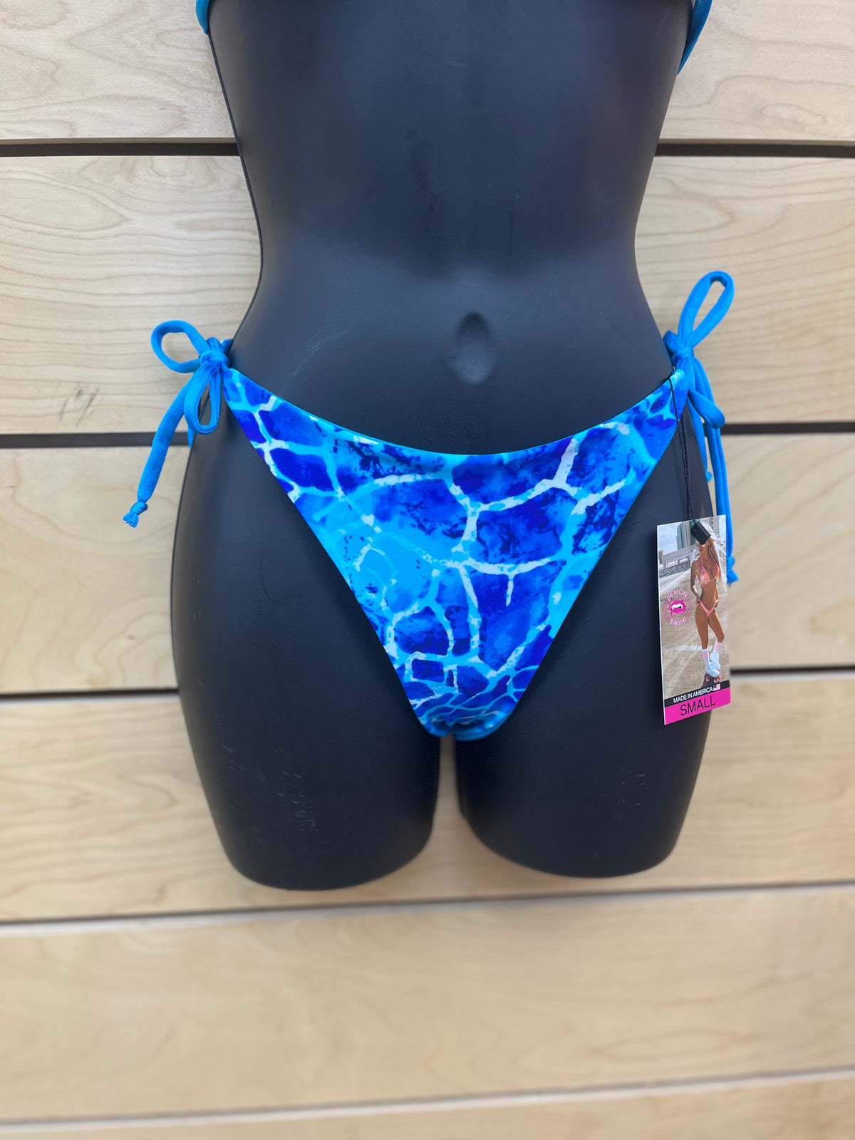 Demon Bikini โ An Online Bikini Store in USA - Blue Wave ๐ // Tie Side Bottom - Bikini Bottom - 2