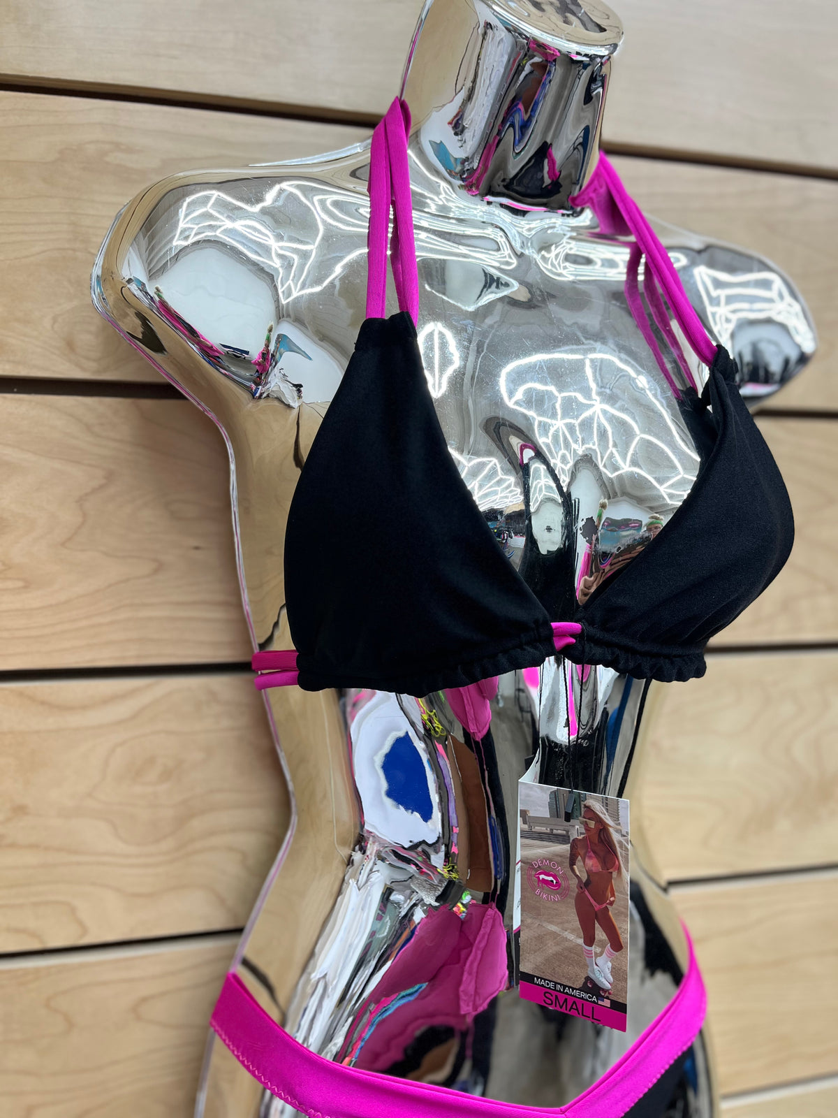 Demon Bikini – An Online Bikini Store in USA - Black & Berry // Double Strap Top - Bikini Top - 2
