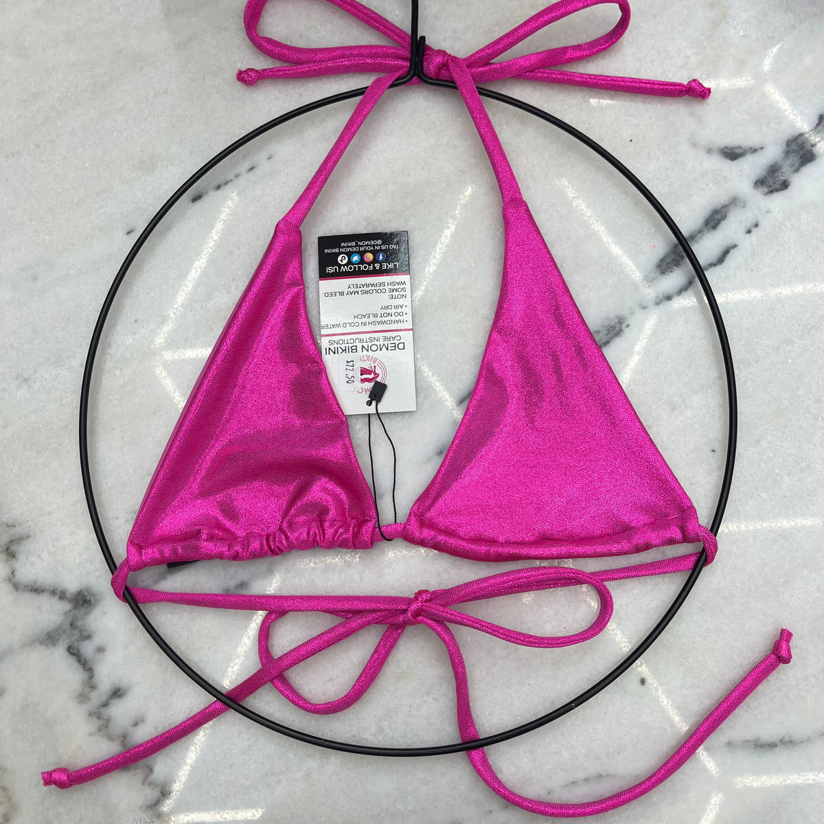 Demon Bikini – An Online Bikini Store in USA - Pink Lady // Triangle Top - Bikini Top - 1