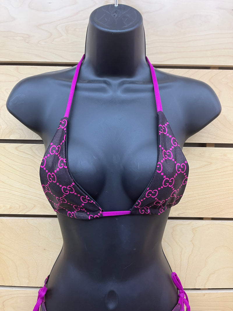 Demon Bikini – An Online Bikini Store in USA - Purple/Black // Triangle Top - Bikini Top - 2