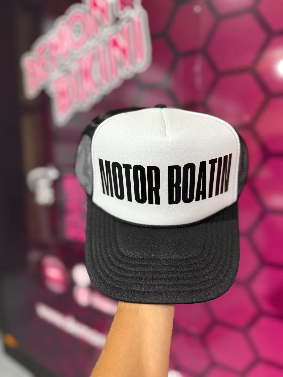 Demon Bikini - MOTOR BOATIN Trucker Hat - Trucker Hat - 2