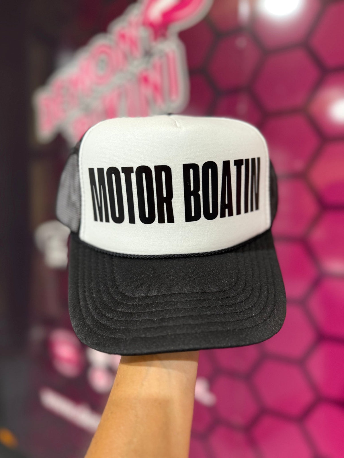 Demon Bikini - MOTOR BOATIN Trucker Hat - Trucker Hat - 1