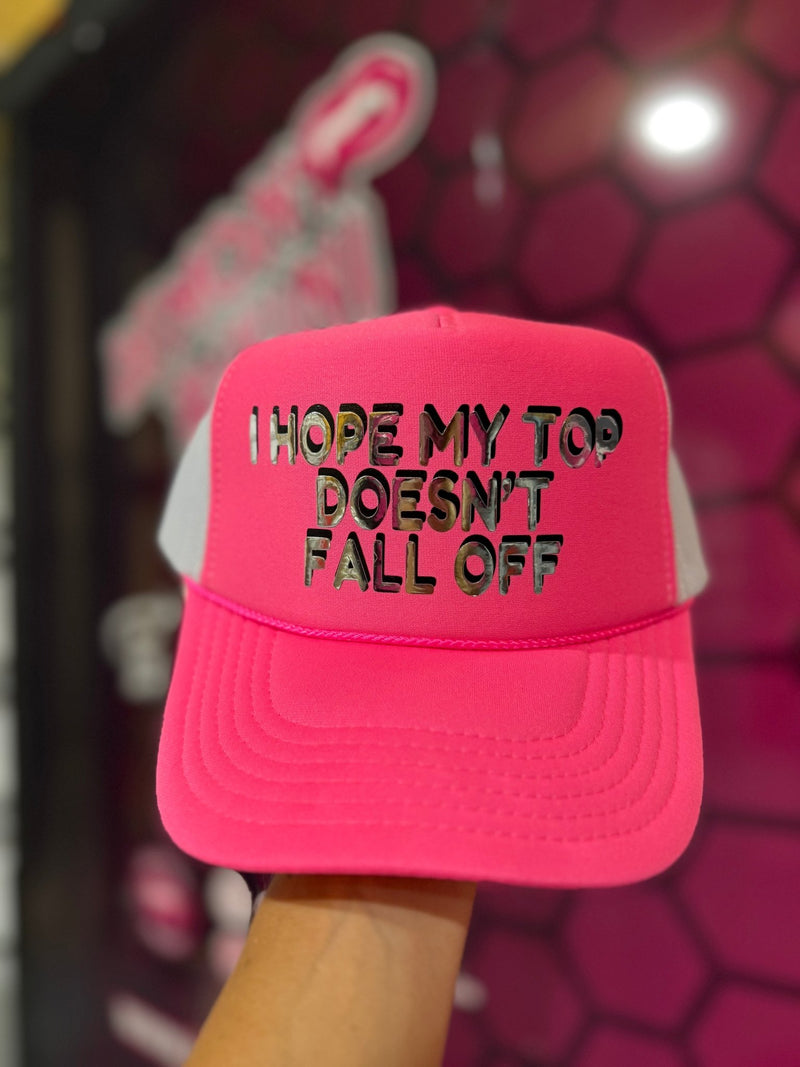 Demon Bikini - I Hope My Top Doesn’t Fall Off Trucker Hat - 1