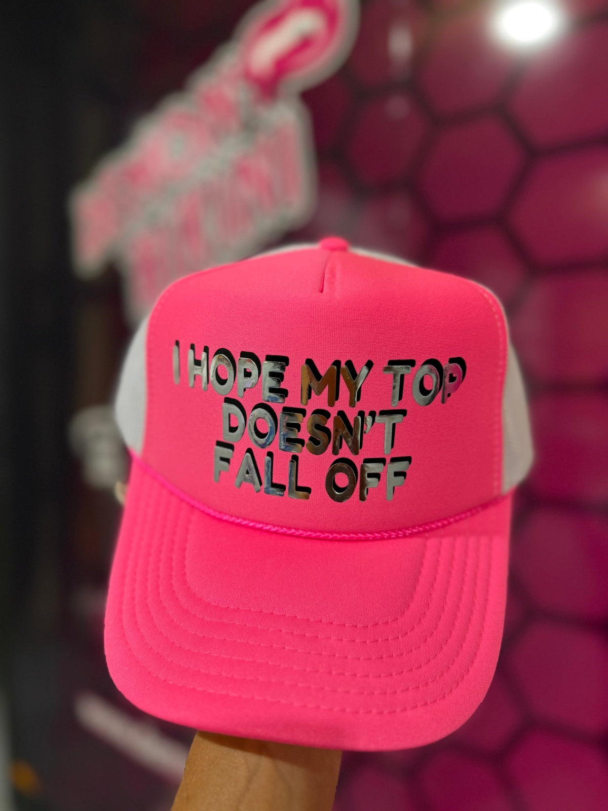 Demon Bikini - I Hope My Top Doesn’t Fall Off Trucker Hat - 2