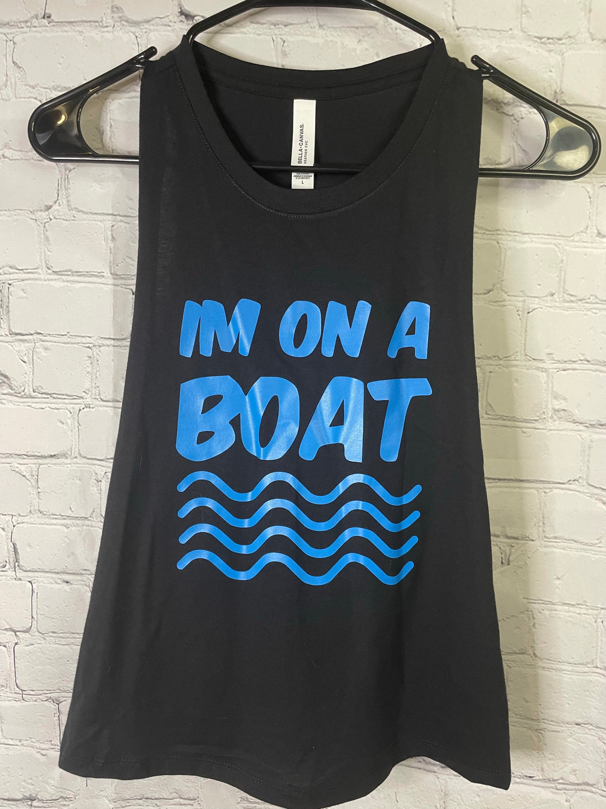 I'm on a Boat // Tank - Blue & Black - Demon Bikini – An Online Bikini Store in USA