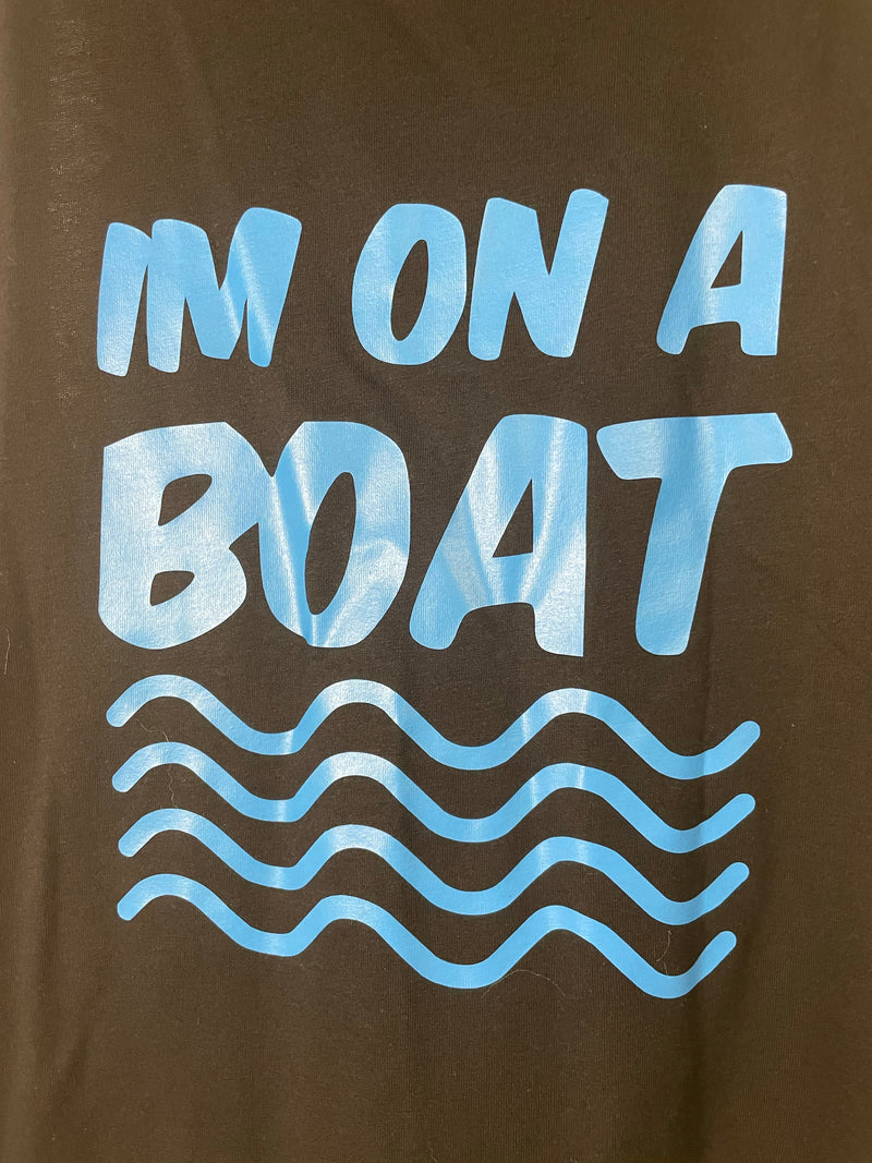I'm on a Boat // Tank - Blue & Black Closeup - Demon Bikini – An Online Bikini Store in USA