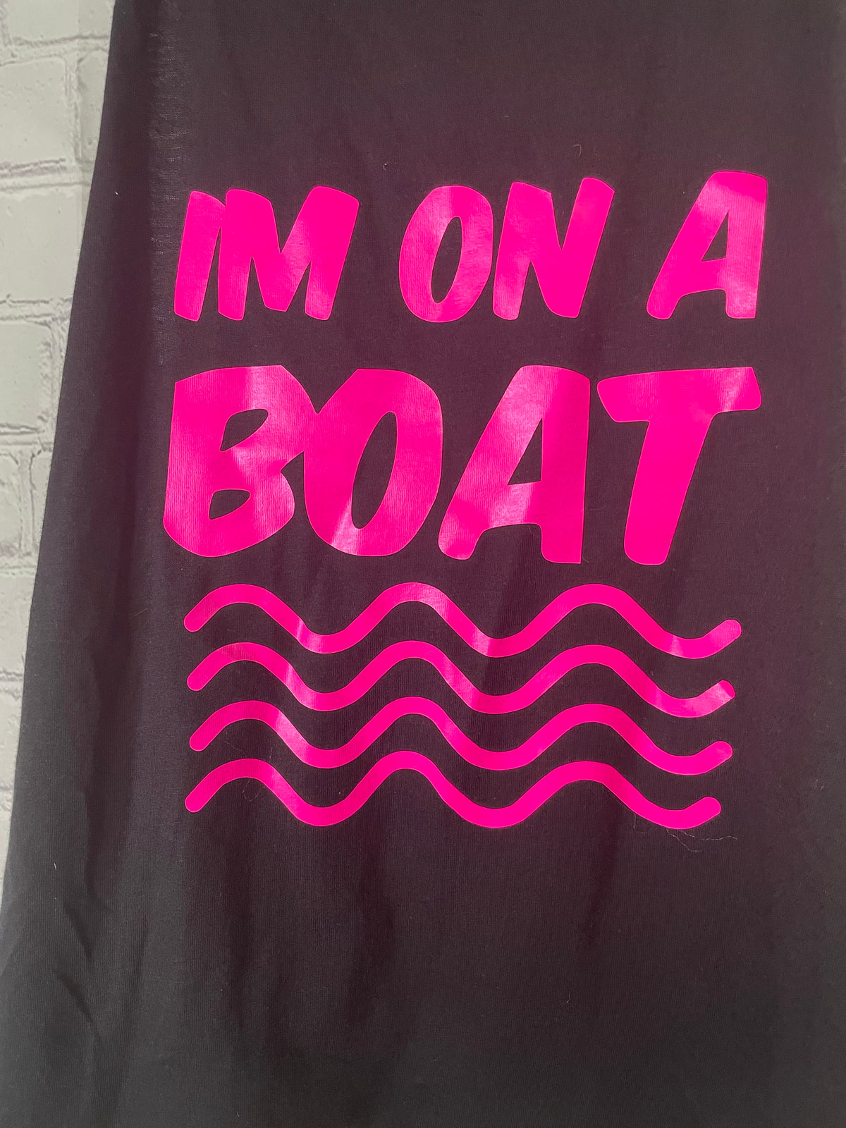 I'm on a Boat // Tank - Pink & Black Closeup - Demon Bikini – An Online Bikini Store in USA