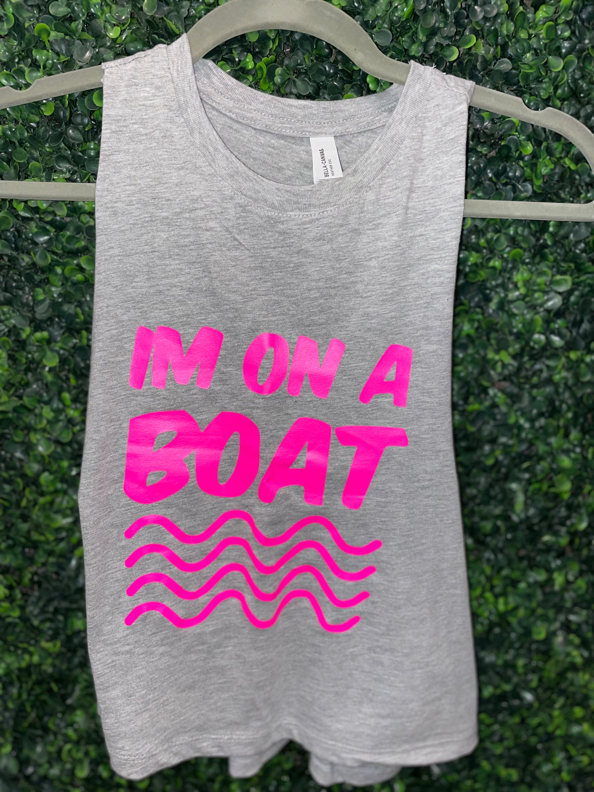 I'm on a Boat // Tank - Pink & White - Demon Bikini – An Online Bikini Store in USA