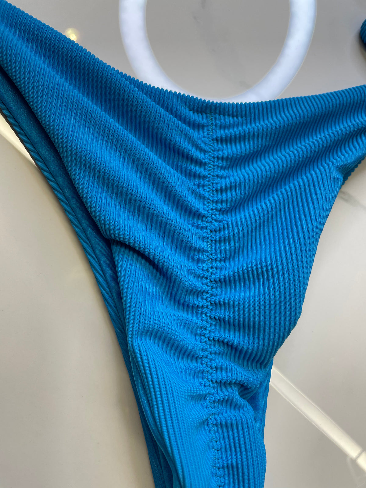 Demon Bikini – An Online Bikini Store in USA - Hawaii Blue Ribbed //Bottom - Bikini Bottom - 3