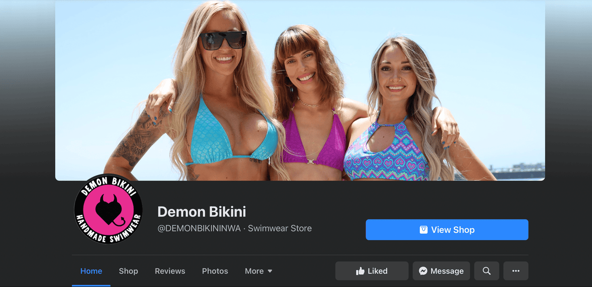 Instagram and Facebook Shop - Demon Bikini