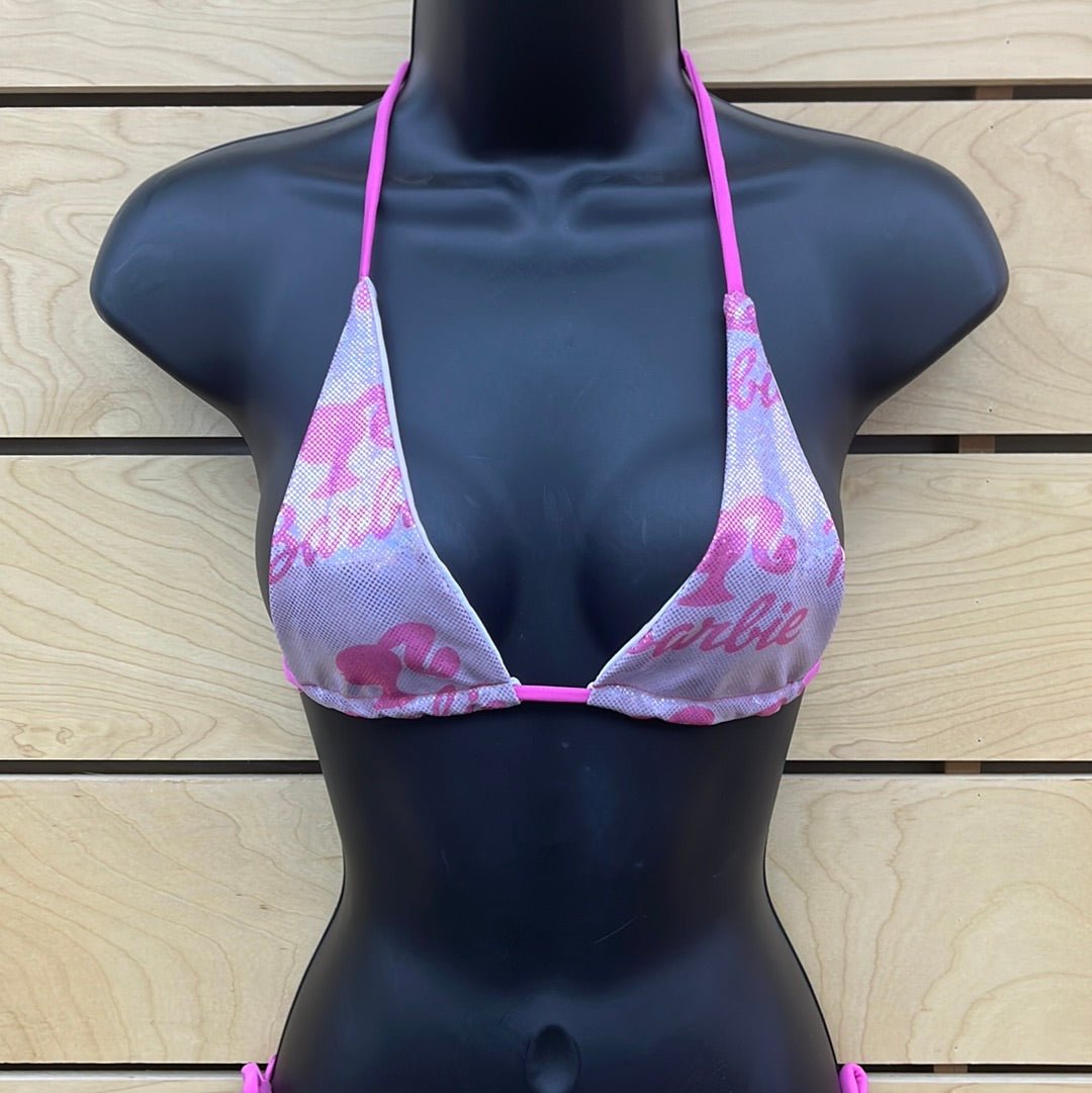 Silver & Pink // Triangle Top - Demon Bikini – An Online Bikini Store in USA