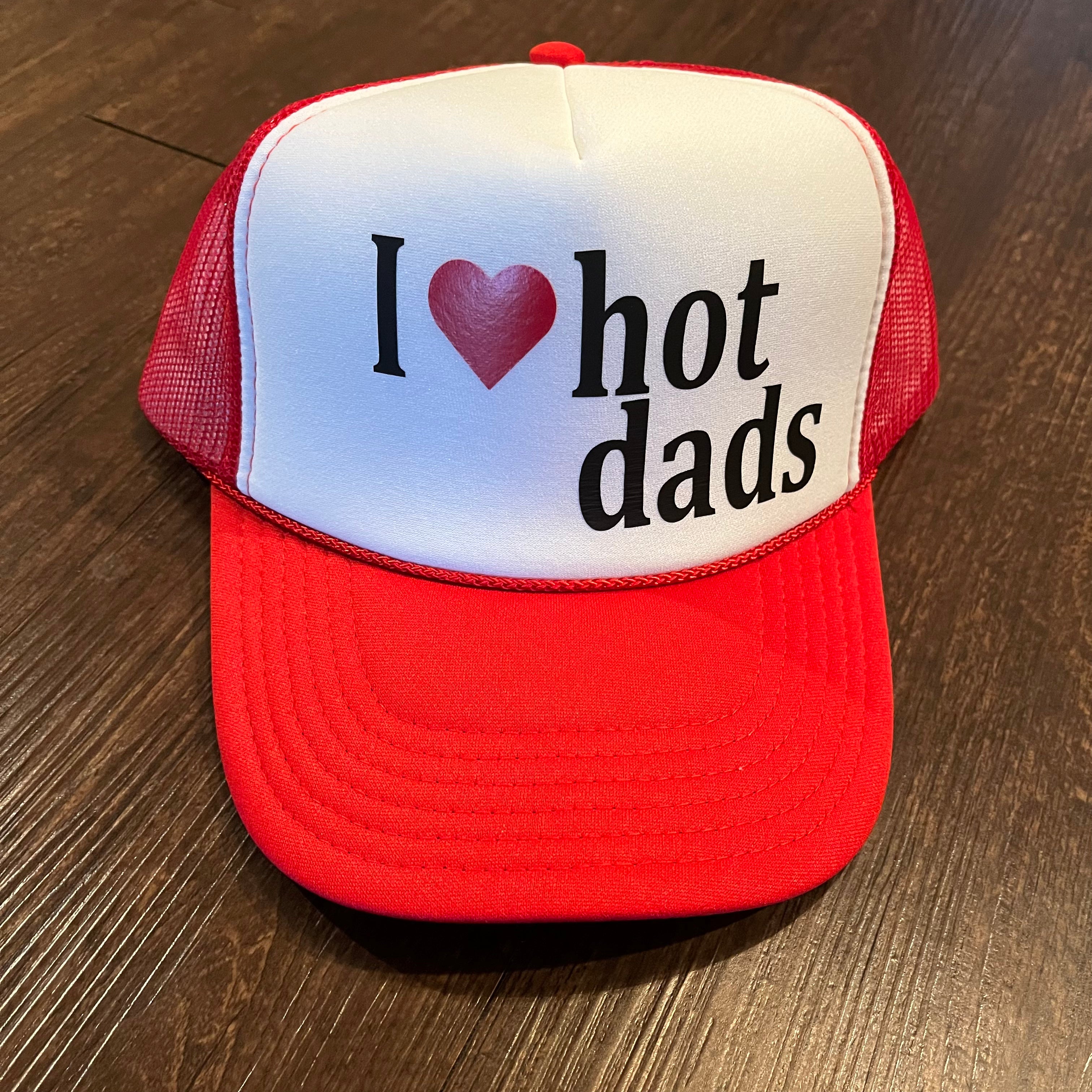 I ❤️ Hot Moms/Dads Red White Hat
