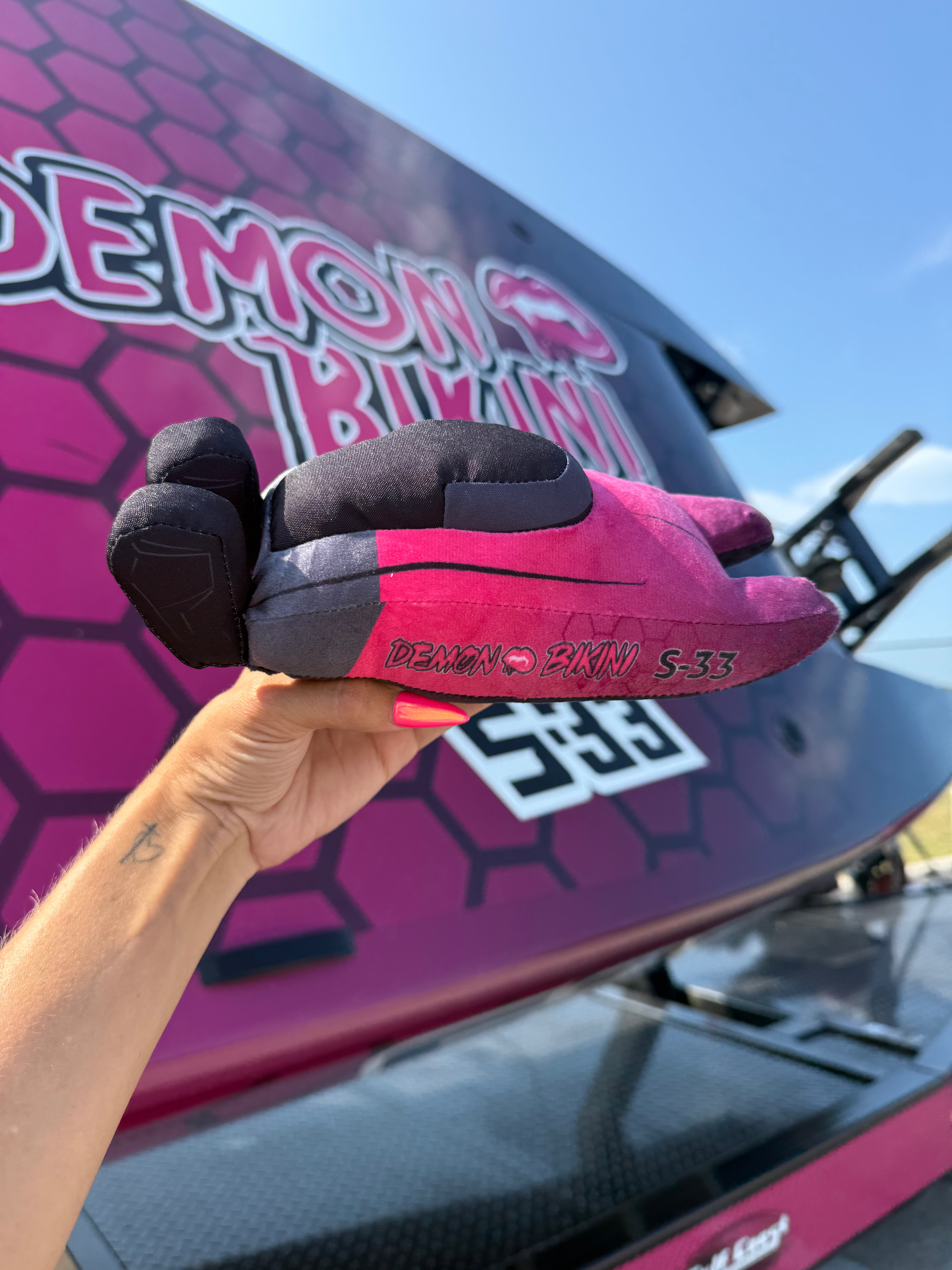 Demon Bikini Race Team Plush Pet Toy | Demon Bikini
