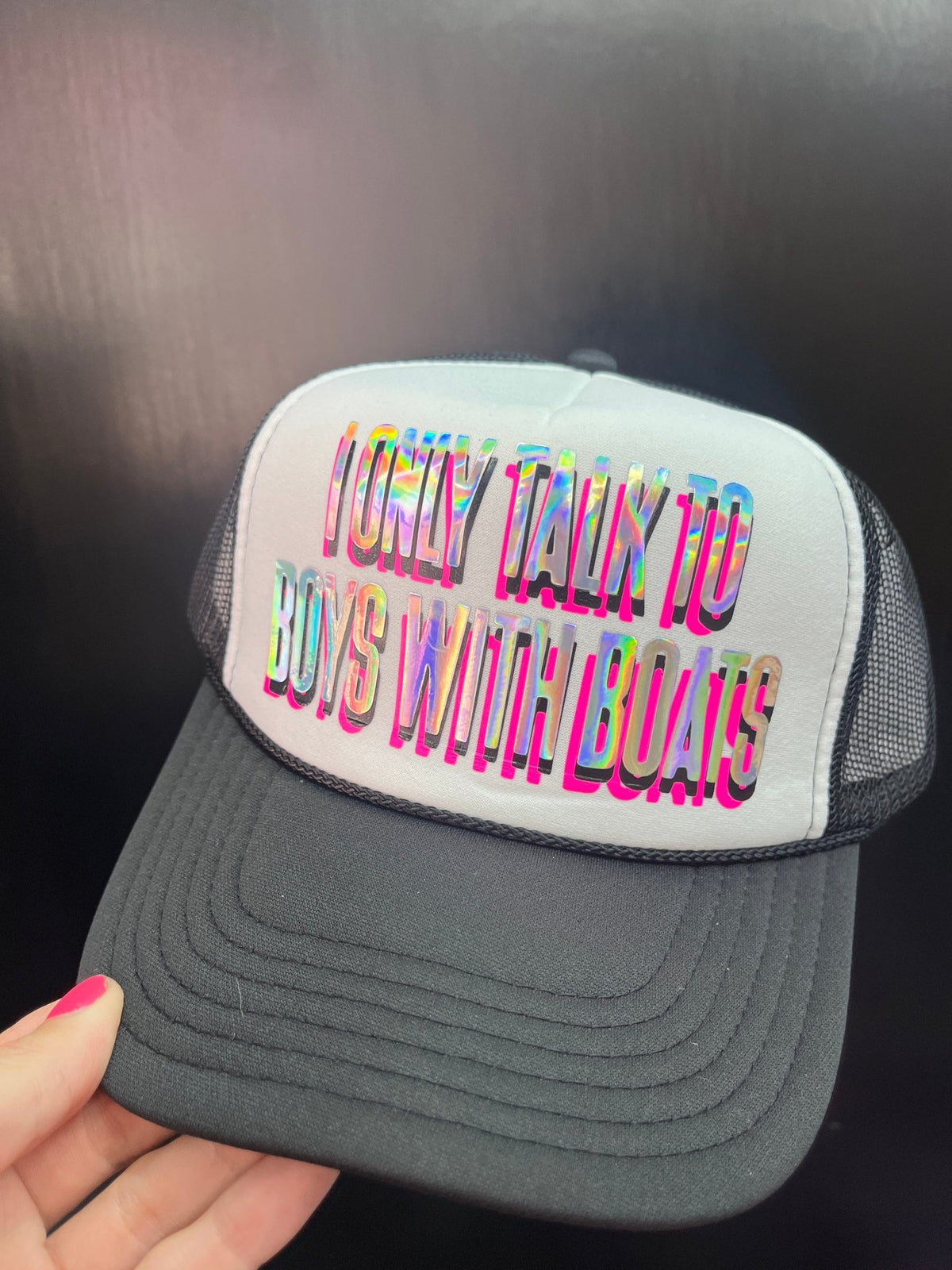 Demon Bikini - I Only Talk To Boys With Boats // Trucker Hat - Trucker Hat - 1