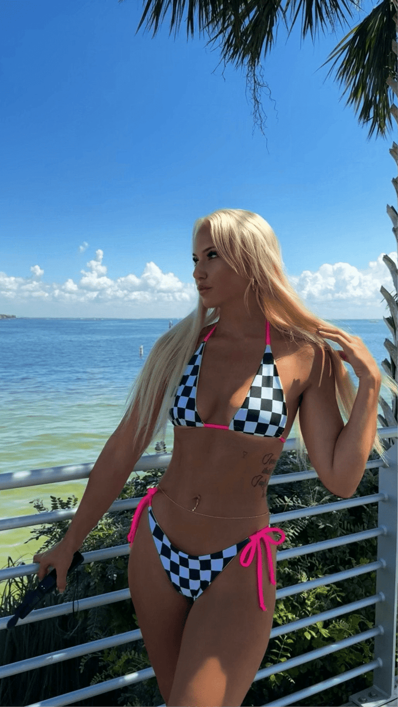 Demon Bikini - Barbie 🏁 Racer Tie Side Bottom - 2