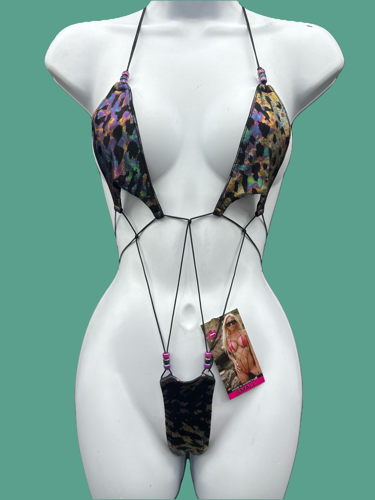 Demon Bikini - Black Oil Spill Chamber Sling - 1