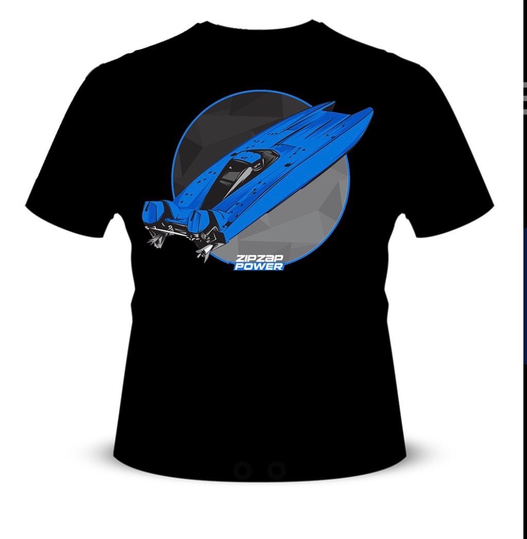 Demon Bikini - Hang Time Zip Zap Blue T-Shirt - 4