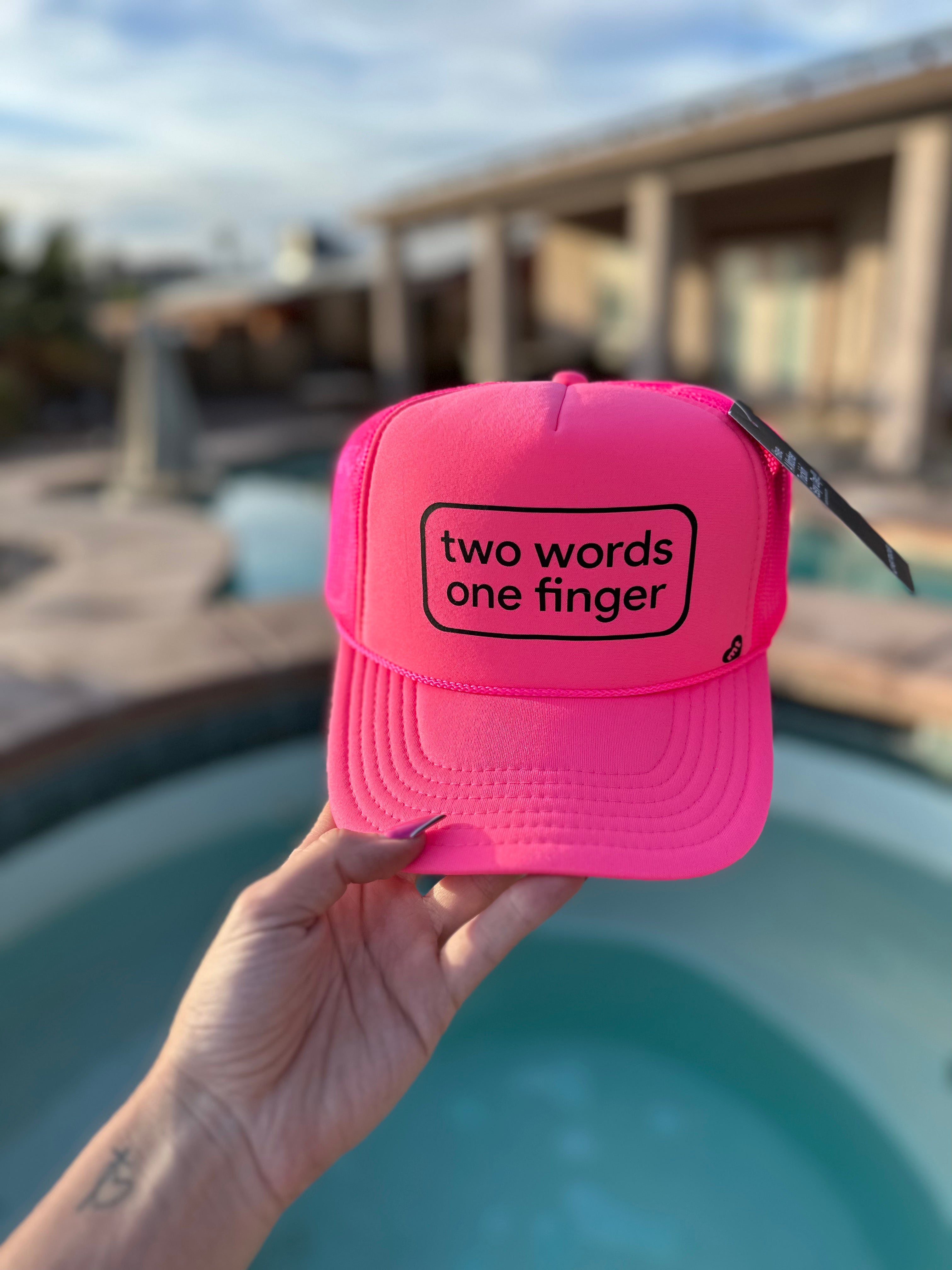 Two Words One Finger // Hat