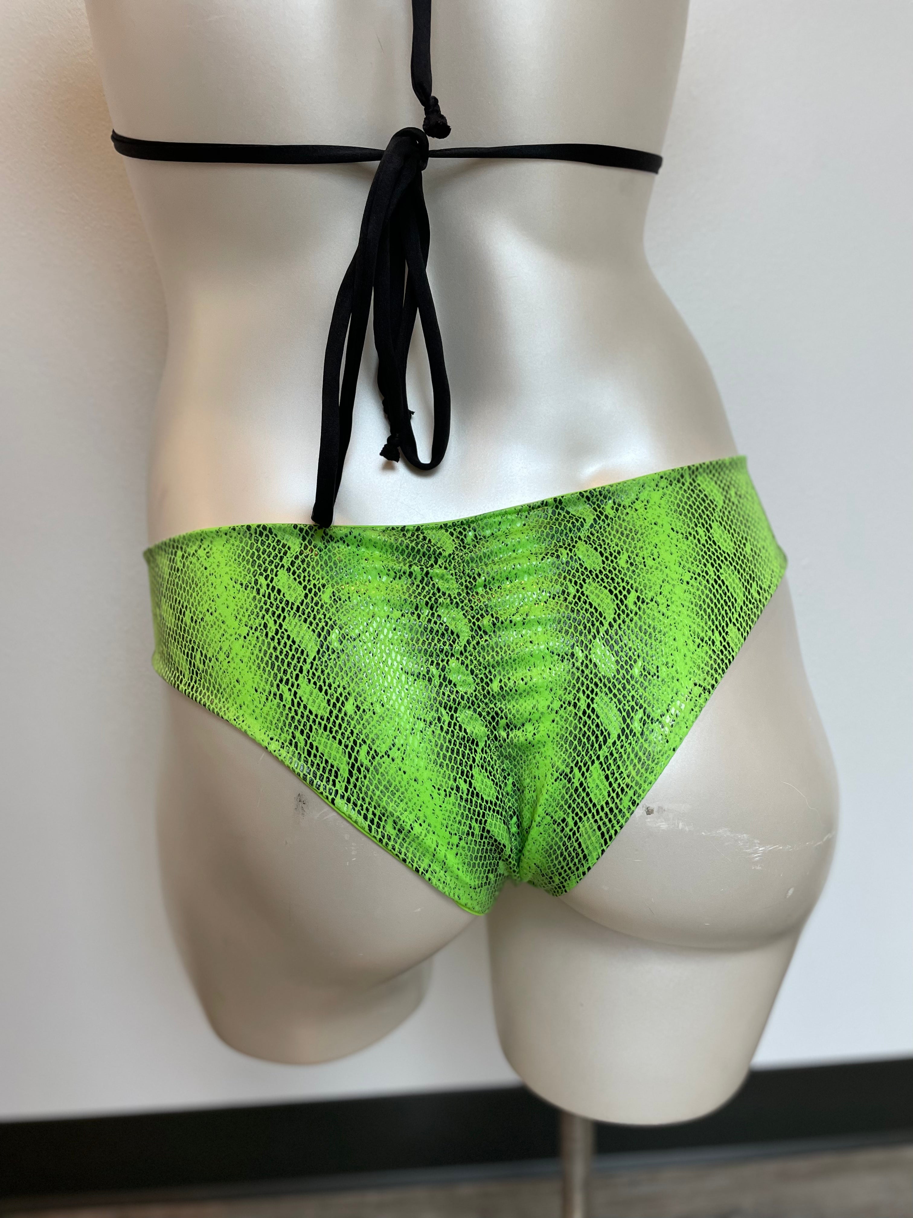 Green top snake bikini